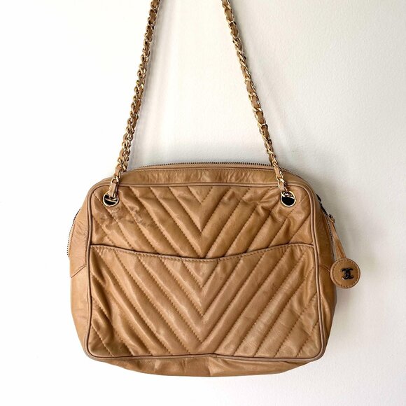 CHANEL Chevron Quilted Camera Bag - Picture 2 of 12